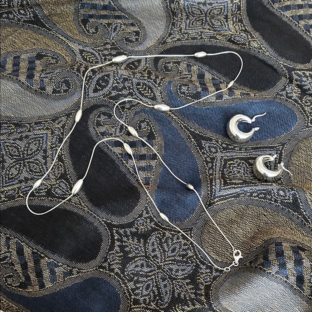 Sterling Silver Necklace and earrings